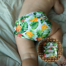 Load image into Gallery viewer, Swim Nappy and Wet Bag Duo - Tropical Fruits
