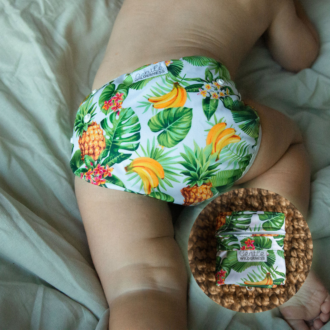 Swim Nappy and Wet Bag Duo - Tropical Fruits