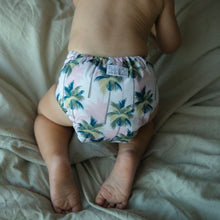 Load image into Gallery viewer, Cloth Nappy and Wet Bag Duo - Palm Tree Sky
